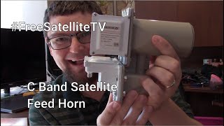 CBand Satellite Dish Orthomode Feed Horn LNB Setup [upl. by Anitak]