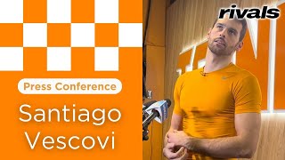 PRESS CONFERENCE Tennessee guard Santiago Vescovi previews South Carolina [upl. by Haerr]