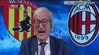 Le reazioni al gol di Brignoli  Pellegatti Suma Crudeli Benevento Milan [upl. by Renee]