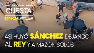 Así huyó Sánchez dejando al Rey y Mazón solos recibiendo los insultos de las víctimas de la DANA [upl. by Helena570]