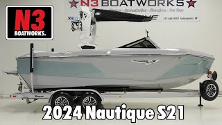 2024 Nautique S21  Steel BlueHaze Gray  Walk Through  N3 Boatworks [upl. by Esnahc167]