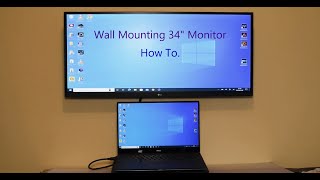 Wall Mounting A 34 Inches LG Monitor To The Wall [upl. by Ardnaskela918]