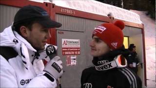 Richard Freitag im Interview  Skifliegen Kulm 15012012 [upl. by Ennairam]