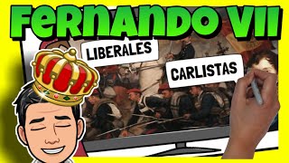 👑 El REINADO de FERNANDO VII  RESUMEN [upl. by Anyt]