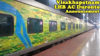 Newly LHBFIED AC Duronto Express  SecunderabadVisakhapatnam Vijayawada Junction Indian Railways [upl. by Michey]