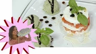 Caprese con Gelato Al Basilico  Le Ricette di Alice [upl. by Lash]