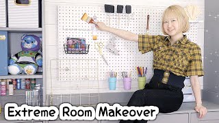 EXTREME Aesthetic Art Room MAKEOVER  Art Room Tour 2022 [upl. by Wivestad]