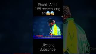 Shahid Afridi 158 meters long six 😱😱 shahidafridi [upl. by Yearwood235]