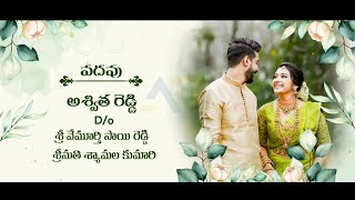 Traditional Hindu Telugu Wedding Invitation Video  Cinematic wedding invitation  save the date [upl. by Linkoski]