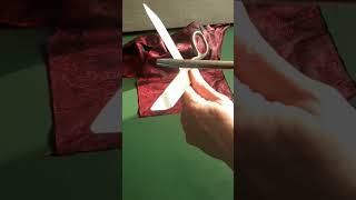 How to SHARPEN SCISSORS with sharpening rod stick for knives [upl. by Remde799]