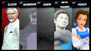 Col Sanders vs Baloo vs Ladybug vs Wii Fit Trainer vs Belle Sanne [upl. by Einnad]