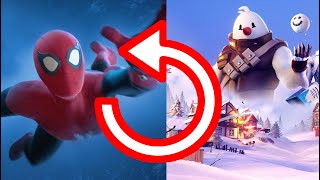 All Fortnite Winterfest Trailers REVERSED [upl. by Neelcaj836]