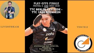 1 Bundesliga Damen  PLAYOFF Finale  ttc berlin eastside  TTC 1946 Weinheim I Tisch 2 [upl. by Ahseenat]