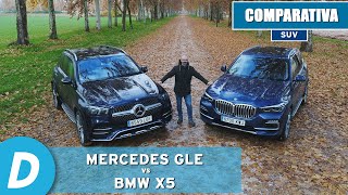 Comparativa SUV Mercedes GLE vs BMW X5  Review en español  Diariomotor [upl. by Elokin]