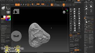 28mm scale wargaming terrain sculpting in zbrush  animal skeleton remains and crumbling walls AMA [upl. by Onder]