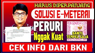 🔴 SOLUSI EMETERAI HABIS BKN BILANG INI PPPK LEBIH RAMAI LAGI JADWAL WAJIB DIPERPANJANG [upl. by Jacquette73]