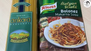 Knorr İtalyan Usulü Bolonez Makarna Sosu ile NUH’UN ankara yassı MAKARNA denedikbeğendiksüper oldu [upl. by Schlenger210]