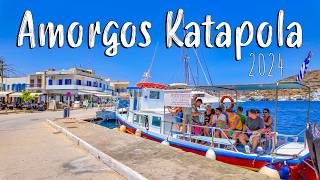 Amorgos Greece Katapola cute seaside village best if you dont like busy places walking tour 4k [upl. by Colbert239]