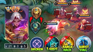 GLOBAL HANABI NEW BURST CRIT DAMAGE BUILD AND EMBLEM FOR THIS NEW SEASON🔥😱  100 BROKEN   MLBB [upl. by Algie179]