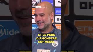 ⚽️🗨️ Guardiola  “Cristiano était un monstre et le père du monstre est Messi ” Shorts [upl. by Hamburger]