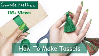 How to make tassels  Tassel Earrings  Silk Thread Tassels  Tassels for Saree  By Laraib [upl. by Walls]