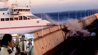 Accidente Barco Naviera Armas En Las Palmas 21042017 [upl. by Garik218]