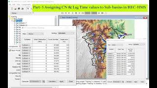 scs gis Part3 Assigning CN amp Lag Time values to Subbasins in HECHMSSCS loss method [upl. by Atirabrab]