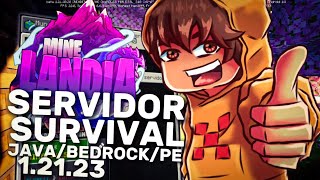 SERVIDOR SURVIVAL para MINECRAFT PE 12130  Servidores Para Minecraft Bedrock 121 [upl. by Ettenyl880]