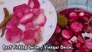 Restaurant Style Vinegar Onion  Sirka wali Pyaz  Whole Pickled Red Onion  Pink Pickled Onion [upl. by Opportuna]