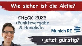 Münchener Rück Aktienanalyse – Update 2023 Wie sicher ist die Aktie günstig bewertet [upl. by Ardnasac985]