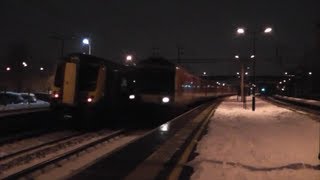 Trains at Wolverton  Snowy Conditions 210113 [upl. by Goles]