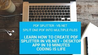 PDF Splitter VBNET  Windows Forms  Coding is Life [upl. by Ahsieni]