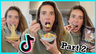 Taste Testing TikTok Foods Pt 2 [upl. by Soinotna]