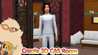 SIMS 4 How to Create Cas 3D Rooms FAST and EASY [upl. by Amekahs]