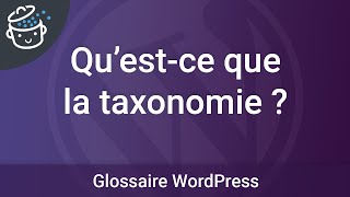 Questce que la taxonomie [upl. by Ardnued]