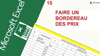 15 Bordereaux des prix àpartir dun métré détaillé [upl. by Arrol432]