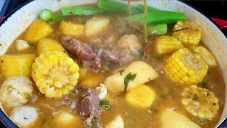 split peas beef soup  recipe guyanese style [upl. by Aynom554]