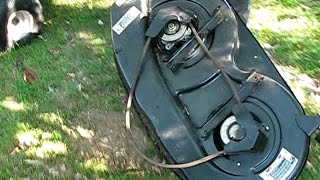 How to replace the deck belt on an MTD riding mower [upl. by Anaibib]