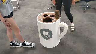 Coffee Mug Bean Bag Toss Game for Mamma Ds in Wales WI [upl. by Ethbin538]