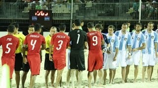 2013 FIFA Beach Soccer World Cup  Friendly  Tahiti vs Argentina Highlights [upl. by Danielson]