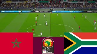 المغرب 0 vs 2 جنوب أفريقيا  كأس أفريقيا 2024  محاكاة ألعاب الفيديوVideo Game Simulation PES 2021 [upl. by Anyk]