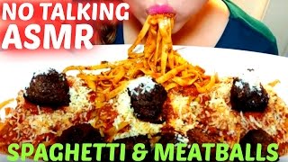 No Talking ASMR Homemade Spaghetti and Meatballs Noodles MUKBANG 먹방 Eating Show suellASMR [upl. by Afatsom]