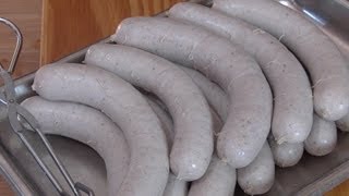 German Bratwurst Homemade Street Food Video Recipe littleGasthaus the German Sausage Maker [upl. by Ancelin]