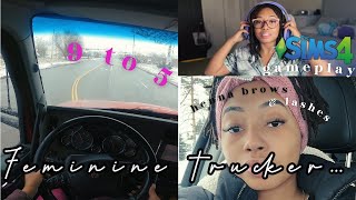 Trucking VLOG  SIMS Gameplay 🎮  Eyebrow amp Lash appt  Date etc [upl. by Arytahs]