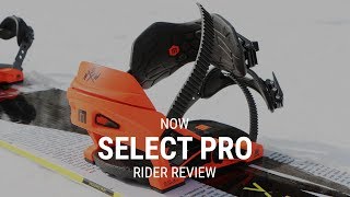 NOW Select Pro 2019 Snowboard Binding Rider Review  Tactics [upl. by Nanor]