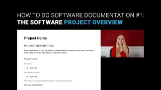 How to do Software Documentation The Software Project Overview [upl. by Ahsercel761]