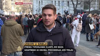 Novi protesti u Beogradu Studenti počinju s blokadama [upl. by Alyakam]