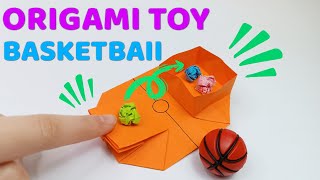 Moving paper toy  Origami in a small basketball court [upl. by Naj]