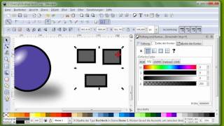 20 Inkscape Teil 3 Füllung Farbverlauf Muster Konturlinie [upl. by Bunting]