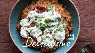 Delicuisine Rezept Kürbis mit Tamari Ingwer Ahornsirup Burrata und ofengeschmorten Tomaten [upl. by Chavez113]